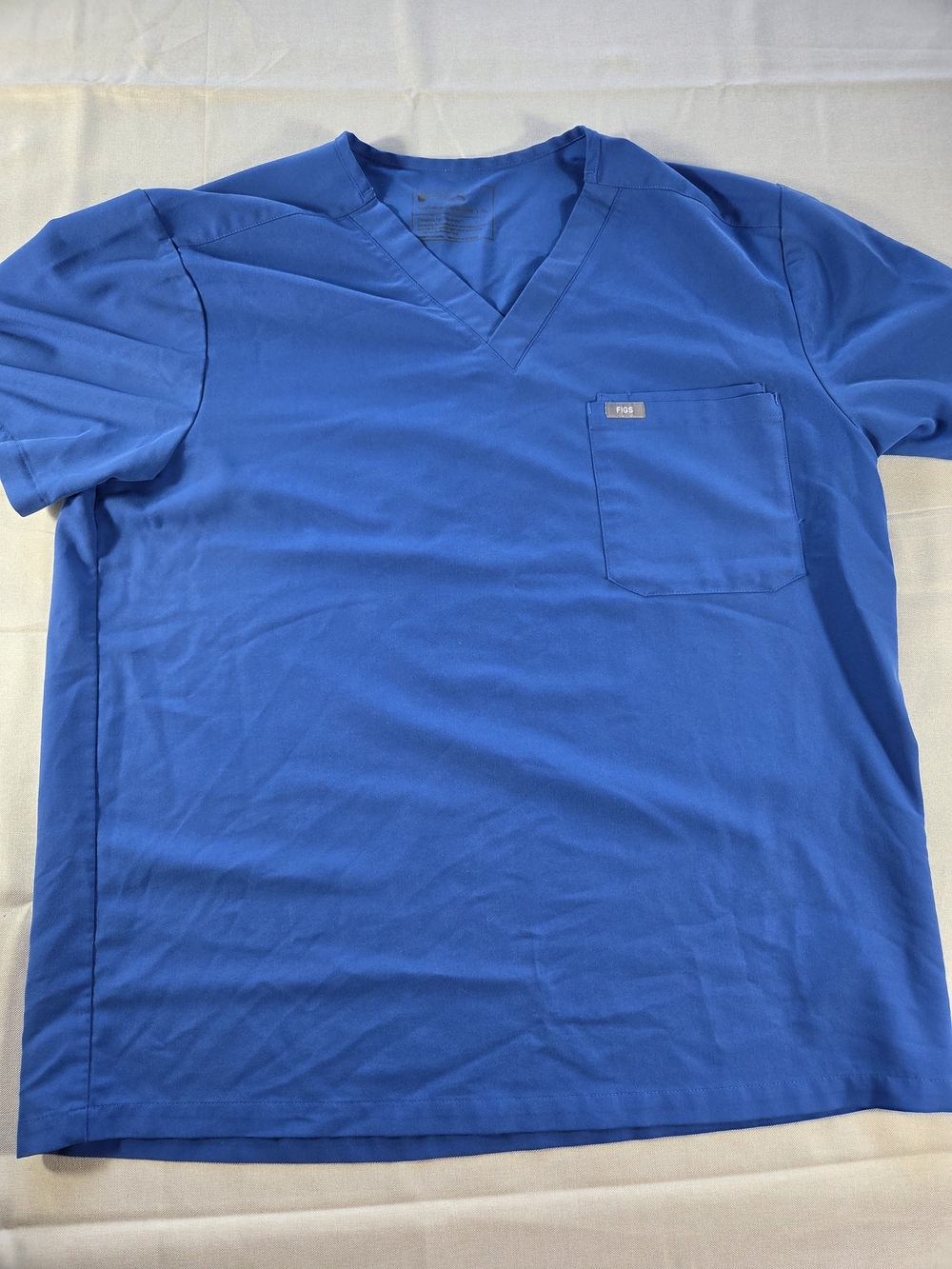 FIGS Men's V-Neck Scrub Top in Royal Blue XL